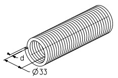 ALUTECH TN32x33GRx1050R - 403331700 Пружина растяжения для подъёмных секционных ворот TN32x33GRx1050R