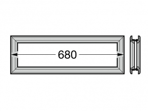 HORMANN 4005250 Рама типа D, (680 мм, стандартный мотив) для двустенных секций ворот 42 мм (ворота с S- или M-гофрам