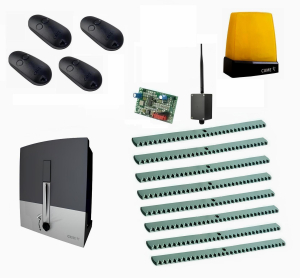 CAME BXL04AGS KIT8-L-BT-T4 Автоматика для откатных ворот BXL04AGS KIT8-L-BT-T4, комплект: привод, радиоприемник, 4 пульта, лампа, антенна, 8 реек, Bluetooth-модуль