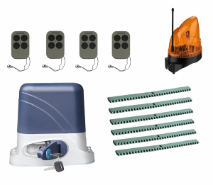 КОРН KSL-800KIT-L1K6-T4 Автоматика для откатных ворот KSL-800 KIT-L1K6-Т4, комплект: привод, 4 пульта, лампа, 6 реек