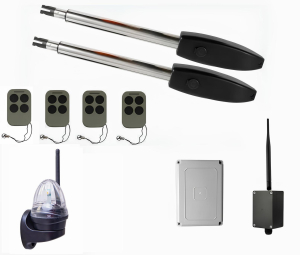 КОРН KSW-2500L-T4-4K-BT Автоматика для распашных ворот KSW-2500 L-T4-4K-BT, комплект: 2 привода, блок управления, 4 пульта, лампа, Bluetooth-модуль