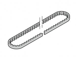 HORMANN 439278 Зубчатый ремень для направляющей шины FS 60 / FS 6 (без соединительного элемента зубчатого ремня, ср