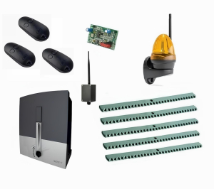 CAME BXL04AGS KIT5-LK-BT-T3 Автоматика для откатных ворот BXL04AGS KIT5-LK-BT-Т3, комплект: привод, радиоприемник, 3 пульта, лампа, 5 реек, Bluetooth-модуль