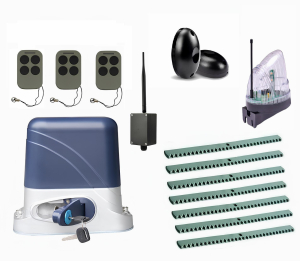 КОРН KSL-800FULL-5K7-BT-T3 Автоматика для откатных ворот KSL-800 FULL-5K7-BT-Т3, комплект: привод, 3 пульта, Bluetooth-модуль, фотоэлементы, лампа, 7 реек