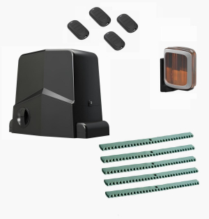 AN-MOTORS ARW-1000MKIT-LA5-T4 Автоматика для откатных ворот ARW-1000MKIT LA5-T4, комплект: привод, сигнальная лампа, 4 пульта, 5 реек