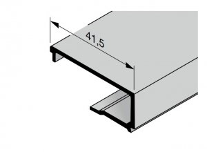 HORMANN 3094043 Алюминиевый штапик для остекления боковой двери GA008, толщина филенки 6 мм, анодированный (макс. 60
