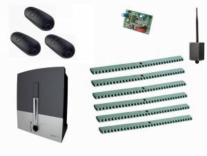 CAME BXL04AGS KIT-KR6-BT-T3 Автоматика для откатных ворот BXL04AGS KIT-KR6-BT-Т3, комплект: привод, радиоприемник, 3 пульта, 6 реек, Bluetooth-модуль