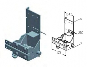 ALUTECH RBI-40.120DL - 401234400 Кронштейн роликовый нижний для подъёмных секционных ворот