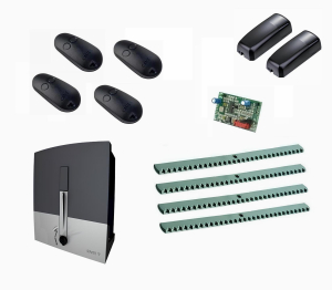 CAME BXL04AGS KIT4-FK-T4 Автоматика для откатных ворот BXL04AGS KIT4-FK-T4, комплект: привод, радиоприемник, 4 пульта, фотоэлементы, 4 рейки