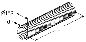 ALUTECH TSA85x152x1250R - 403700500 Пружина для подъёмных секционных ворот TSA85x152x1250R