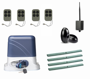 КОРН KSL-800KIT-FK4-BT-T4 Автоматика для откатных ворот KSL-800 KIT-FK4-BT-Т4, комплект: привод, 4 пульта, Bluetooth-модуль, фотоэлементы, 4 рейки