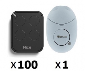 NICE FLO4REOX2KIT100 Комплект FLO4REOX2KIT100. Состав комплекта:   (100 штук пультов FLO4RE, приёмник OX2)