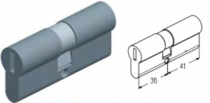 ALUTECH C-36/41 - 404410500 Цилиндровый механизм 36/41мм C-36/41 для подъёмных секционных ворот