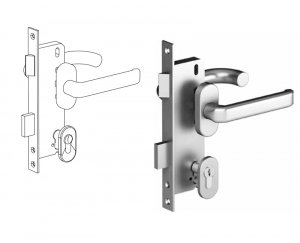 DOORHAN 25148-2N Комплект замка со штифтом на 8 мм  для врезной калитки для подъёмных секционных ворот