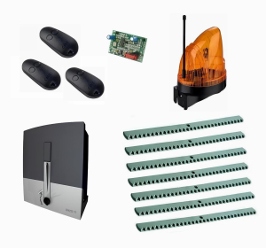 CAME BXL04AGS KIT7-LK2-T3 Автоматика для откатных ворот BXL04AGS KIT7-LK2-Т3, комплект: привод, радиоприемник, 3 пульта, лампа, 7 реек