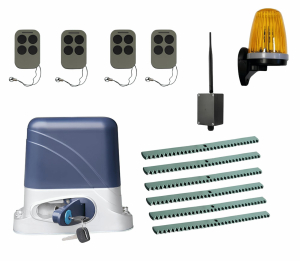 КОРН KSL-1300KIT-L3K6-BT-T4 Автоматика для откатных ворот KSL-1300 KIT-L3K6-BT-Т4, комплект: привод, 4 пульта, Bluetooth-модуль, лампа, 6 реек