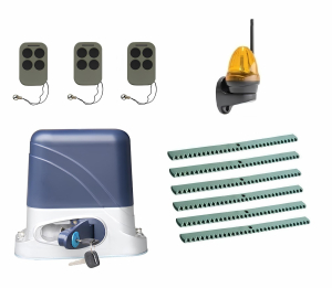 КОРН KSL-800KIT-LK6-T3 Автоматика для откатных ворот KSL-800 KIT-LK6-Т3, комплект: привод, 3 пульта, лампа, 6 реек
