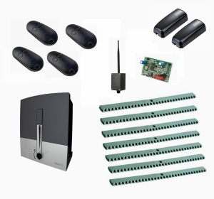 CAME BXL04AGS KIT7-FK-BT-T4 Автоматика для откатных ворот BXL04AGS KIT7-FK-BT-T4, комплект: привод, радиоприемник, 4 пульта, фотоэлементы, 7 реек, Bluetooth-модуль