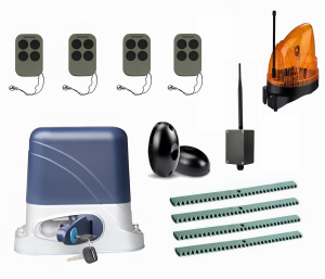 КОРН KSL-1300FULL-1K4-BT-T4 Автоматика для откатных ворот KSL-1300 FULL-1K4-BT-Т4, комплект: привод, 4 пульта, Bluetooth-модуль, фотоэлементы, лампа, 4 рейки