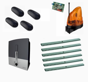 CAME BXL04AGS KIT6-LK2-T4 Автоматика для откатных ворот BXL04AGS KIT6-LK2-T4, комплект: привод, радиоприемник, 4 пульта, лампа, 6 реек
