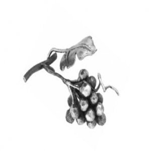 ARTEFERRO 140/H/2 Виноградная гроздь с листочком, 90х170мм