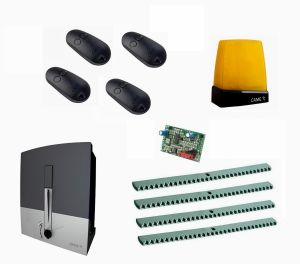 CAME BXL04AGS KIT4-L-T4 Автоматика для откатных ворот BXL04AGS KIT4-L-T4, комплект: привод, радиоприемник, 4 пульта, лампа, антенна, 4 рейки