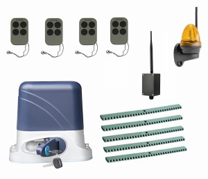КОРН KSL-800KIT-LK5-BT-T4 Автоматика для откатных ворот KSL-800 KIT-LK5-BT-Т4, комплект: привод, 4 пульта, Bluetooth-модуль, лампа, 5 реек