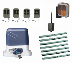 КОРН KSL-800KIT-L2K7-BT-T4 Автоматика для откатных ворот KSL-800 KIT-L2K7-BT-Т4, комплект: привод, 4 пульта, Bluetooth-модуль, лампа, 7 реек