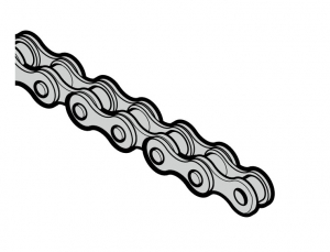 HORMANN 3076908 Роликовая цепь однорядная DIN8187-083-1я троса,4,0мм для направляющих с 2-мя звеньями