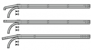 HORMANN 4015795 Горизонтальная ходовая шина (слева / справа (2 шт.), RAL 9002)