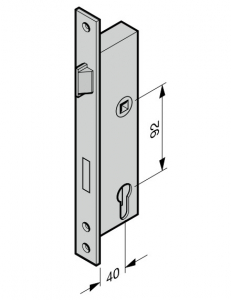 HORMANN 3095108 Врезной замок с трубчатым профилем (40 / 92 / 9 DIN правый /DIN левый, PZ для калитки и боковой двер
