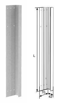 DOORHAN DIP05-550R Боковая крышка универсальная 0,5мм с отверстиями крашенная 550мм правая для подъёмных секционных ворот