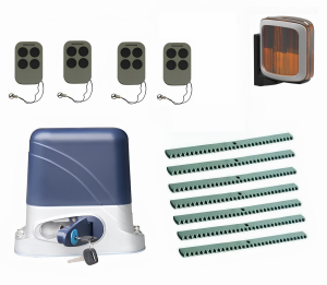 КОРН KSL-1300KIT-L2K7-T4 Автоматика для откатных ворот KSL-1300 KIT-L2K7-Т4, комплект: привод, 4 пульта, лампа, 7 реек