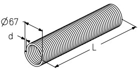 ALUTECH TSA55x67x1350R - 403385000 Пружина для подъёмных секционных ворот TSA55x67x1350R