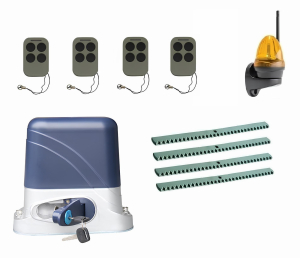 КОРН KSL-800KIT-LK4-T4 Автоматика для откатных ворот KSL-800 KIT-LK4-Т4, комплект: привод, 4 пульта, лампа, 4 рейки