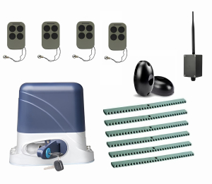 КОРН KSL-800KIT-FK6-BT-T4 Автоматика для откатных ворот KSL-800 KIT-FK6-BT-Т4, комплект: привод, 4 пульта, Bluetooth-модуль, фотоэлементы, 6 реек
