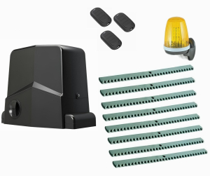 AN-MOTORS ARW-1000MKIT-L8-T3 Автоматика для откатных ворот ARW-1000MKIT L8-Т3, комплект: привод, сигнальная лампа, 3 пульта, 8 реек