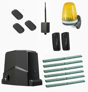 AN-MOTORS ARW-600MKITFULL6-BT-T3 Автоматика для откатных ворот ARW-600MKIT FULL6-BT-Т3, комплект: привод, 3 пульта, лампа, фотоэлементы, 6 реек, Bluetooth-модуль
