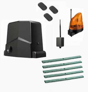 AN-MOTORS ARW-600MKIT-1LK5-BT-T3 Автоматика для откатных ворот ARW-600MKIT 1LK5-BT-Т3, комплект: привод, сигнальная лампа, 3 пульта, 5 реек, Bluetooth-модуль