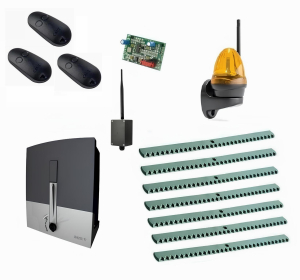 CAME BXL04AGS KIT7-LK-BT-T3 Автоматика для откатных ворот BXL04AGS KIT7-LK-BT-Т3, комплект: привод, радиоприемник, 3 пульта, лампа, 7 реек, Bluetooth-модуль