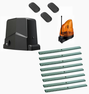 AN-MOTORS ARW-600MKIT-1LK8-T3 Автоматика для откатных ворот ARW-600MKIT 1LK8-Т3, комплект: привод, сигнальная лампа, 3 пульта, 8 реек