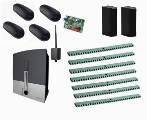 CAME BXL04AGS KIT7-FA-BT-T4 Автоматика для откатных ворот BXL04AGS KIT7-FA-BT-T4, комплект: привод, радиоприемник, 4 пульта, фотоэлементы, 7 реек, Bluetooth-модуль