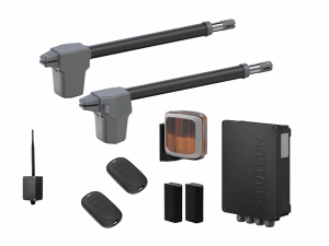 AN-MOTORS ATW-400KIT FULL-A-BT Автоматика для распашных ворот ATW-400KIT FULL-A-BT, комплект: 2 привода, блок управления, 2 пульта, фотоэлементы, лампа, Bluetooth-модуль