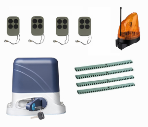 КОРН KSL-800KIT-L1K4-T4 Автоматика для откатных ворот KSL-800 KIT-L1K4-Т4, комплект: привод, 4 пульта, лампа, 4 рейки