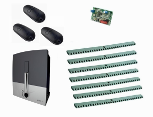 CAME BXL04AGS KIT-KR7-T3 Автоматика для откатных ворот BXL04AGS KIT-KR7-Т3, комплект: привод, радиоприемник, 3 пульта, 7 реек
