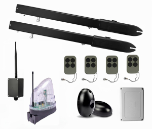 КОРН KSW-3000FULL-T4-5K-BT Автоматика для распашных ворот KSW-3000 FULL-T4-5K-BT, комплект: 2 привода, блок управления, 4 пульта, фотоэлементы, лампа, Bluetooth-модуль