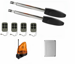 КОРН KSW-2500L-T4-1K Автоматика для распашных ворот KSW-2500 L-T4-1K, комплект: 2 привода, блок управления, 4 пульта, лампа