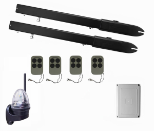КОРН KSW-3000L-T4-4K Автоматика для распашных ворот KSW-3000 L-T4-4K, комплект: 2 привода, блок управления, 4 пульта, лампа