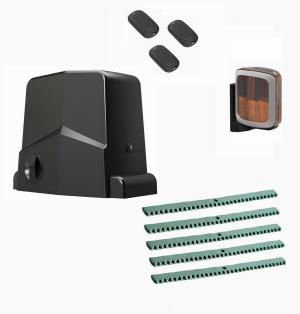 AN-MOTORS ARW-600MKIT-LA5-T3 Автоматика для откатных ворот ARW-600MKIT LA5-Т3, комплект: привод, сигнальная лампа, 3 пульта, 5 реек