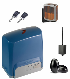 R-TECH SL1000FULL-A-BT Автоматика для откатных ворот SL1000AC.M FULL-A-BT, комплект: привод, 2 пульта, Bluetooth-модуль, фотоэлементы, лампа